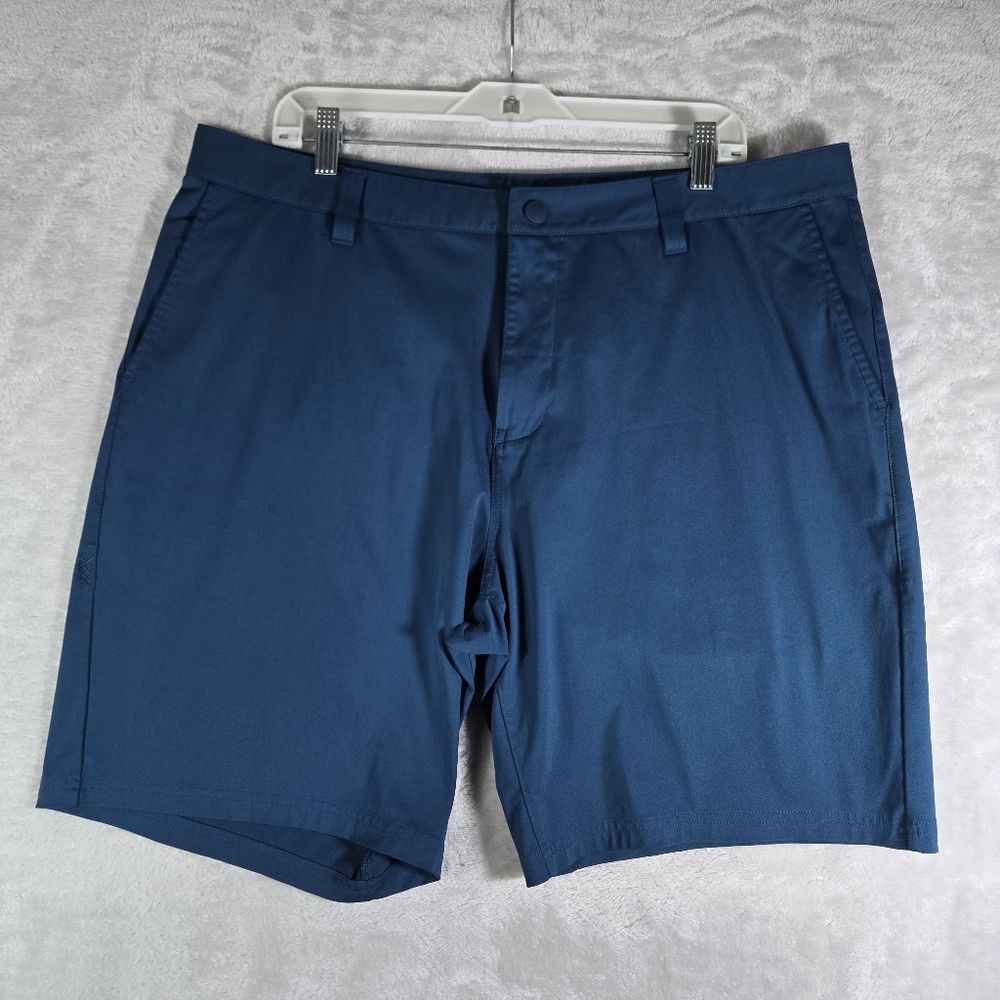 Rhone Commuter Shorts Mens Size 38 Teal Everyday Performance Chinos Stretch 8”